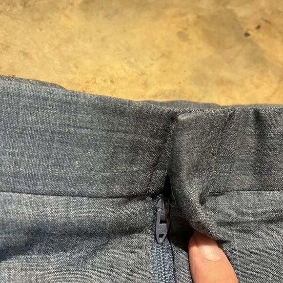 Vintage 70s Unbranded Talon Zipper Blue Pants 36x30 - Picture 3 of 3